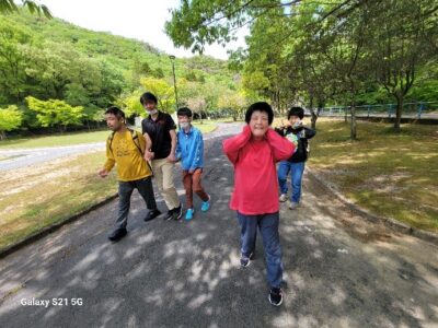 いぶき福祉会　散歩の様子